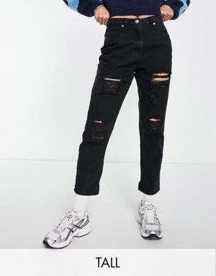 Темно-серые джинсы с рваными краями Parisian Tall Parisian Tall