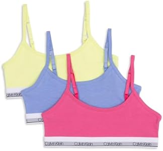 Calvin Klein Girls' Crop Bra Three Pack Calvin Klein