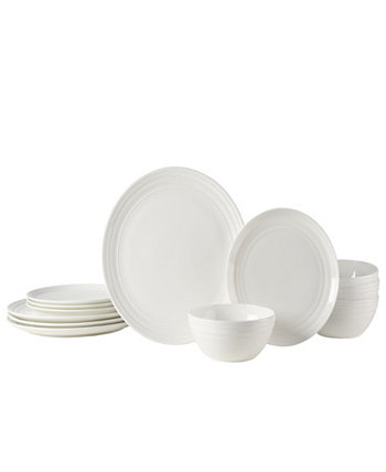 Набор столовой посуды Patterson Vegan, устойчивый к костной крошке, 12 предметов, набор на 4 персоны MIKASA