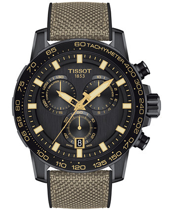 Мужские швейцарские часы с хронографом Supersport Beige Textile Strap 40 мм Tissot