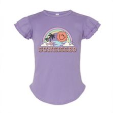 Sunkissed Rainbow Toddler Flutter Sleeve Graphic Tee The Juniper Shop