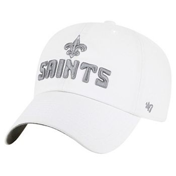 Женская регулируемая бейсболка New Orleans Saints Luminace Clean Up, белая, 100% хлопок, с шестью вентиляционными люверсами 47 Brand