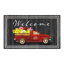 Fashionables Deluxe Welcome Flower Garden & Truck Doormat Apache Mills