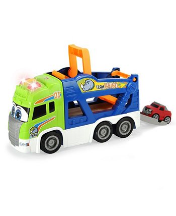 - 16-дюймовый дошкольный автомобиль Happy Scania Car Transporter с дополнительным автомобилем Dickie Toys