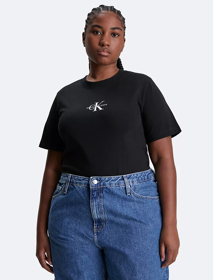 Женская Хлопковая Футболка Slim Fit С Логотипом Calvin Klein Calvin Klein