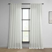 EFF Classic Faux Linen Window Curtain Panel Eff