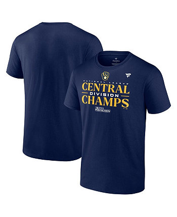 Мужская темно-синяя футболка Milwaukee Brewers 2023 NL Central Division Champions Locker Room Fanatics