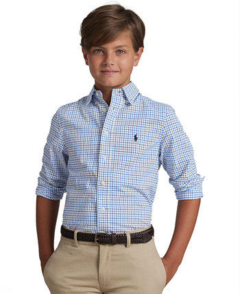 Рубашка для мальчиков Polo Ralph Lauren в клетку из хлопкового поплина Polo Ralph Lauren