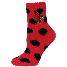 Women's ZooZatz Louisville Cardinals Plush Dot Socks Unbranded