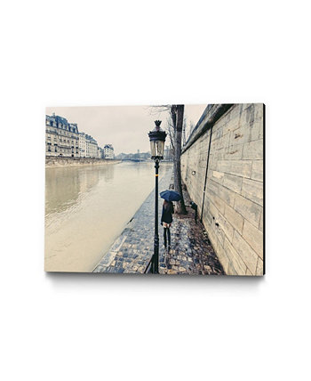 32 x 24 дюйма "Девушка на реке Сена", музейный принт на холсте Giant Art