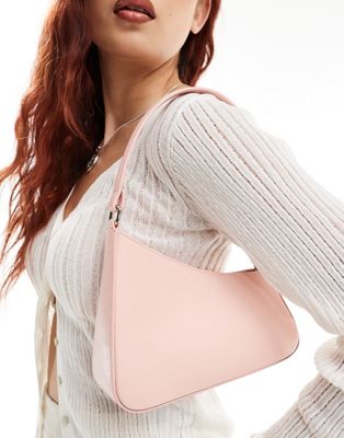 ASOS DESIGN asymmetric shoulder bag in pink ASOS DESIGN