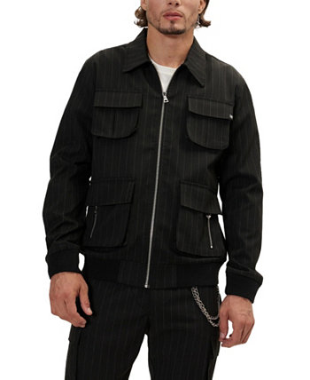 Мужская куртка-карго Modern в тонкую полоску RON TOMSON