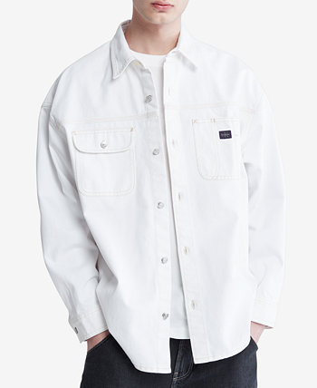 Мужская джинсовая рабочая рубашка «Белоснежка» с длинными рукавами Calvin Klein