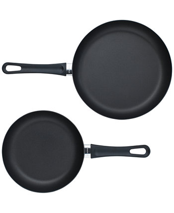 Классический набор сковородок с антипригарным покрытием диаметром 10,25 и 12,5 дюймов, черный SCANPAN