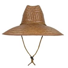 Ctm Palm Straw Lifeguard Hat With Wide Brim CTM