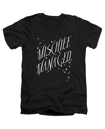 Men's Mischief Managed 4 Short Sleeve Adult V Neck Premium Cotton Tee / T-Shirt Harry Potter