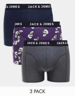 Jack & Jones - 3 чемодана в черепах Jack & Jones