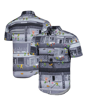 Мужская серая рубашка на пуговицах «Черепашки-ниндзя» Bodacious Button Mashers KUNUFLEX RSVLTS