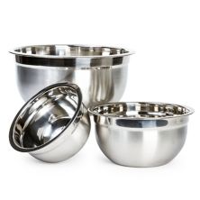Three Piece Heavy Duty Stainless Steel German Mixing Bowl Set Lexi Home