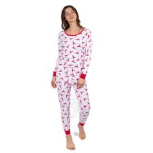 Женская хлопковая пижама из двух частей Leveret Reindeer Red & White XS Leveret