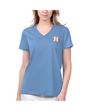 Голубая женская футболка с v-образным вырезом Houston Astros Game Time Margaritaville