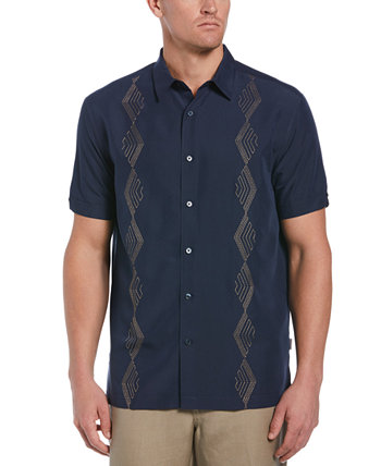 Мужская рубашка Big & Tall с вышитыми геометрическими вставками Cubavera