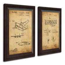 Personal-Prints Aviation Patent 2-piece Framed Wall Art Set Personal-Prints