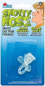 JW-0099 Joker Snotty Nose Gross Realistic Long Booger Prop 3In Prank, Green Loftus