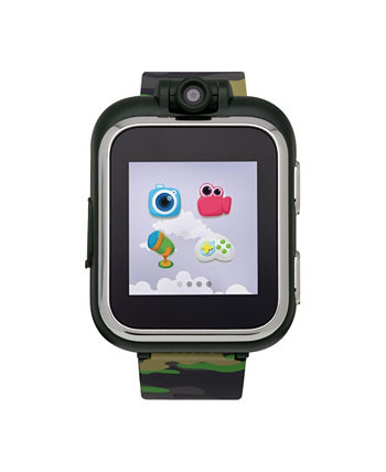 Детские умные часы PlayZoom с оливковым ремешком с камуфляжным принтом Playzoom