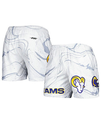 Мужские белые шорты Los Angeles Rams Allover с мраморным принтом Pro Standard