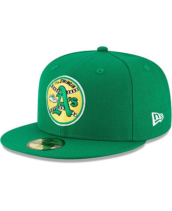 Men's Green Oakland Athletics Cooperstown Collection Wool 59FIFTY Fitted Hat New Era