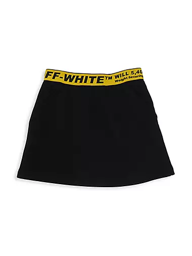 Хлопковая мини-юбка Off-White для девочек с эластичным поясом Off-White