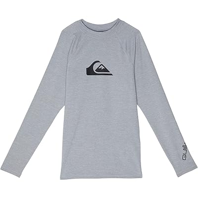 Футболка для больших детей Quiksilver Kids с длинным рукавом, застежкой и защитой UPF 50+ для комфортного купания Quiksilver Kids