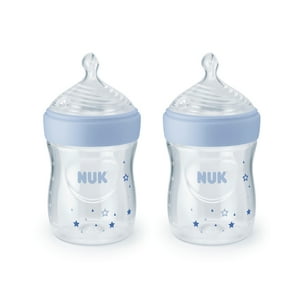 NUK Simply Natural Baby Bottles, 5 oz, 2-Pack, Boy NUK