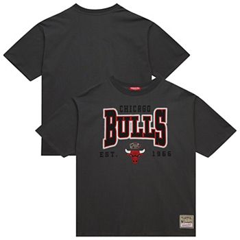 Женская серая футболка Mitchell & Ness с логотипом Chicago Bulls из коллекции Hardwood Classics, оверсайз, с коротким рукавом Mitchell & Ness