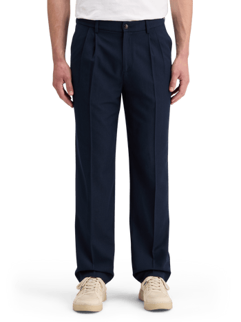 Чиносы Relaxed Straight Fit с складками из шерстью и вискозой, комфортный стиль Scotch & Soda