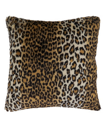 Подушка с принтом гепарда, 18 x 18 дюймов Saro
