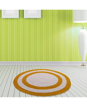 Двухцветный двусторонний хлопковый коврик для ванной 36 дюймов Saffron Fabs
