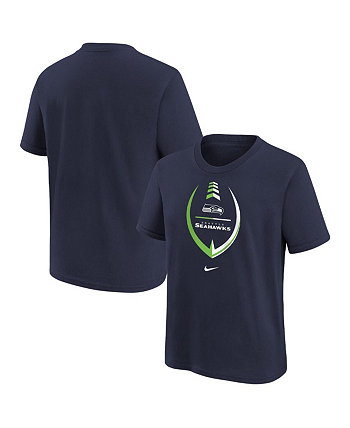 Темно-синяя футболка Little Girls College Seattle Seahawks Icon Nike