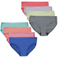 Girls 6-14 Hanes® Ultimate Pure Comfort 8-Pack Microfiber Hipster Panty Set Hanes