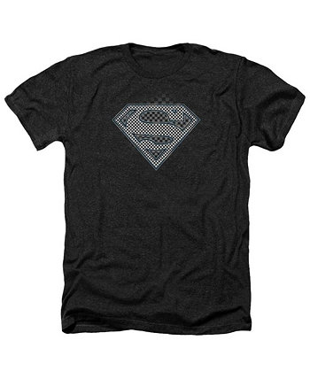 Men's Checkerboard Adult Heather Tee / T-Shirt Superman