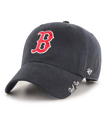 Женская темно-синяя регулируемая кепка Boston Red Sox Team Miata Clean Up '47 Brand
