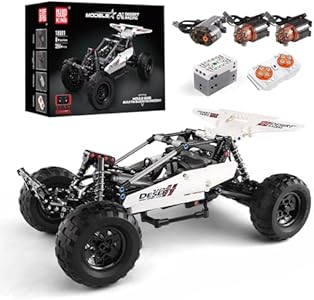 Mould King 18001 Technology Off-Road Racing Car, 394 Pieces with 3 Engines, Model Building Block The Mechanical Group Series for Extreme Offroad Vehicles,Buggy Toy Building Kit Mould King