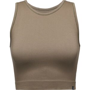 Seamless Rib Tank Top Black Diamond