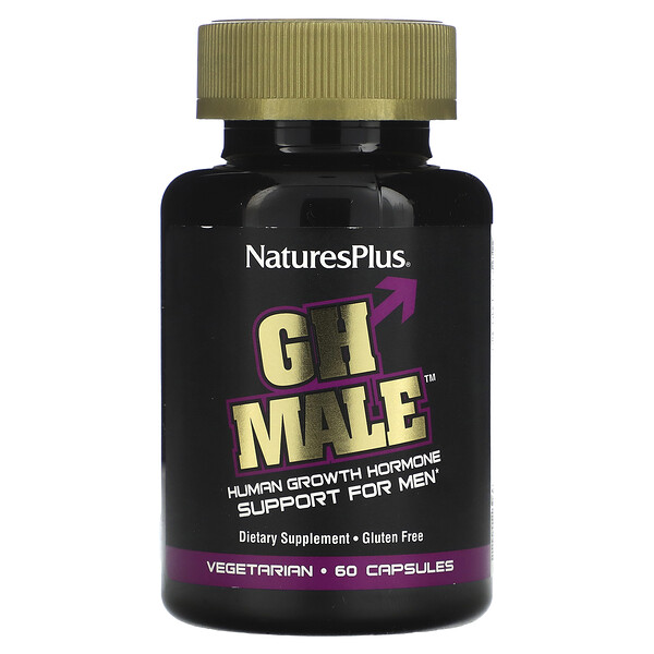 GH Male, Поддержка гормона роста для мужчин - 60 вегетарианских капсул - NaturesPlus NaturesPlus