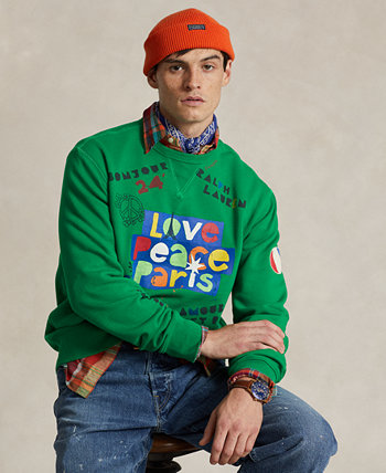 Men's Love Peace Paris Fleece Sweatshirt Polo Ralph Lauren