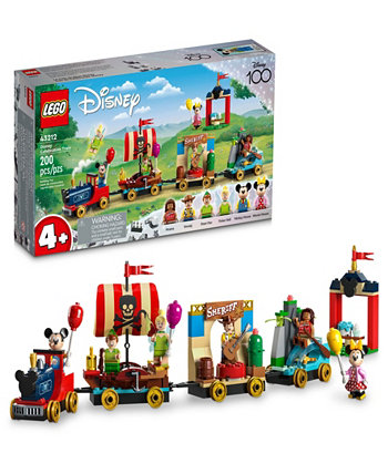 Disney 43212 Классический набор игрушек Disney Celebration Train с минифигурками Микки Мауса, Минни Маус, Моаны, Питера Пэна, Тинкер Белл и Вуди Lego