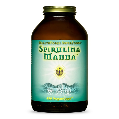 HealthForce Superfoods Spirulina Manna — 450 веганских капсул HealthForce Superfoods