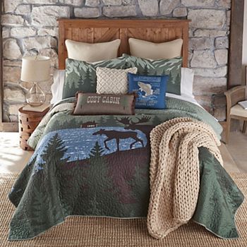 Donna Sharp Moose Retreat Quilt Set with Shams Donna Sharp