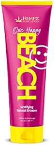 HEMPZ Tanning Lotion - One Happy Beach Gratifying Natural Bronzer - Moisturizing Self-Tanning Lotion for Tanning Beds, Beach, Sun - 9 Fluid ounces Hempz